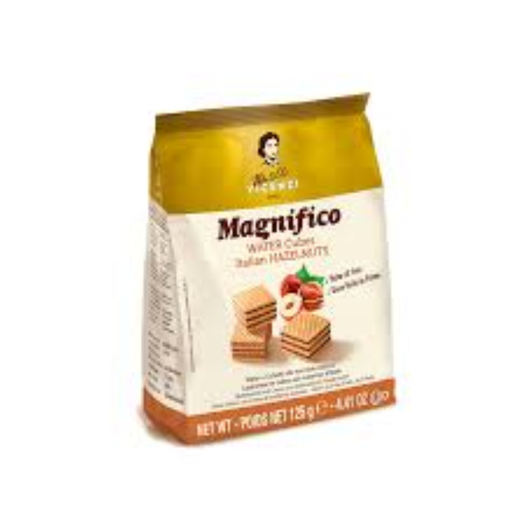 VICENZI MAGNIFICO WAFER CUBES HAZELNUTS 125G